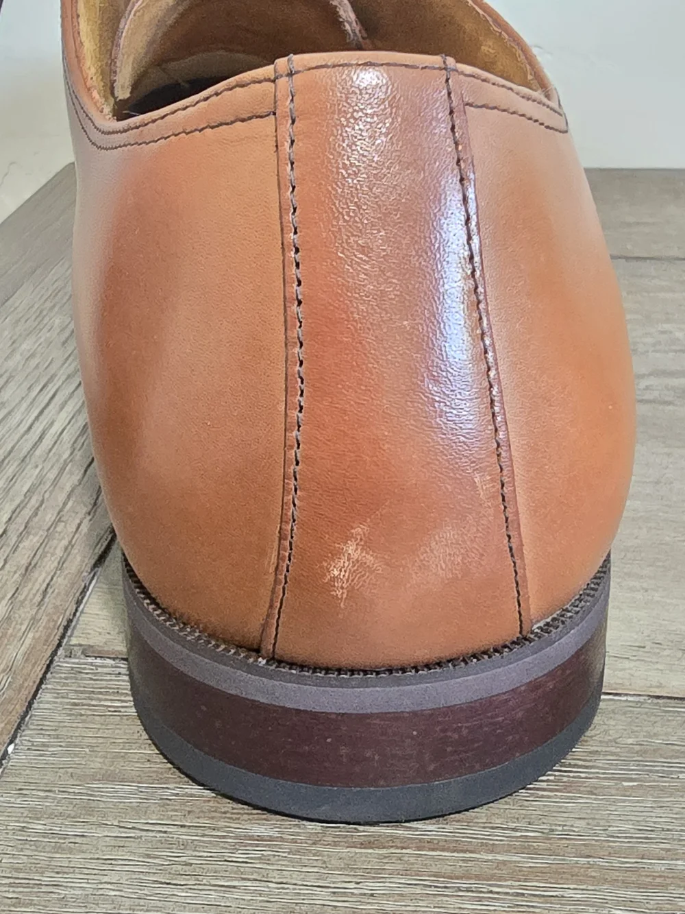 Florsheim Tan Leather Cap Toe Oxford Lace-Up Dress Shoes Men's Size 14D Career